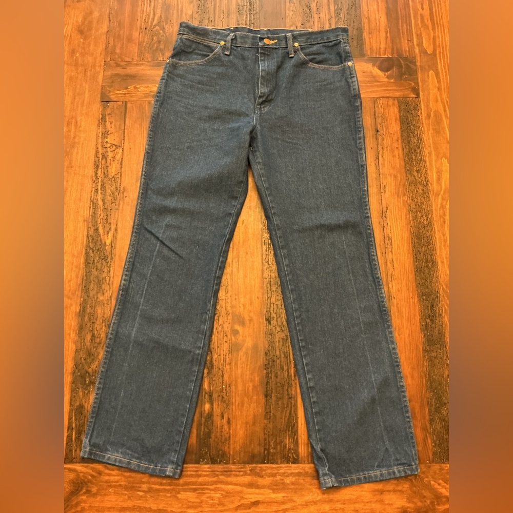 Wrangler Cowboy Cut Jeans Blue Mens 34x32 Work Casual Western Rodeo Ranch